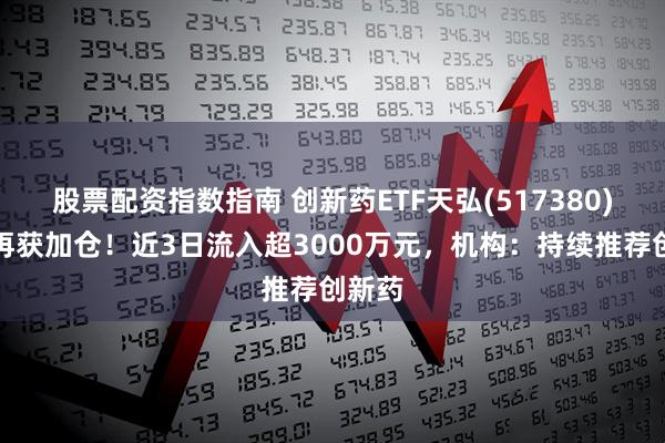 股票配资指数指南 创新药ETF天弘(517380)盘中再获加仓！近3日流入超3000万元，机构：持续推荐创新药