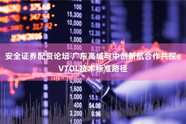 安全证券配资论坛 广东高域与中创新航合作共探eVTOL技术标准路径